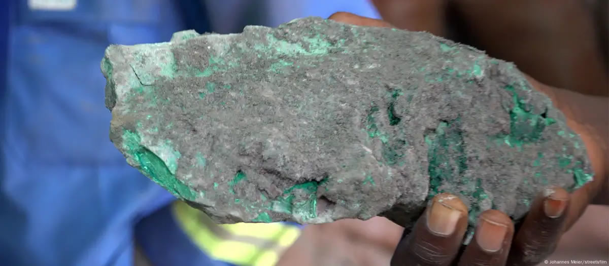 African landscape with mining activity